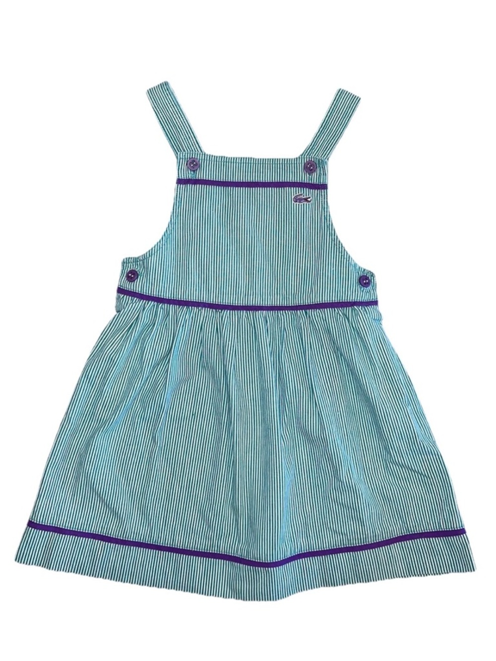 Lacoste Girls Vintage 90s Striped Dress Sz 6